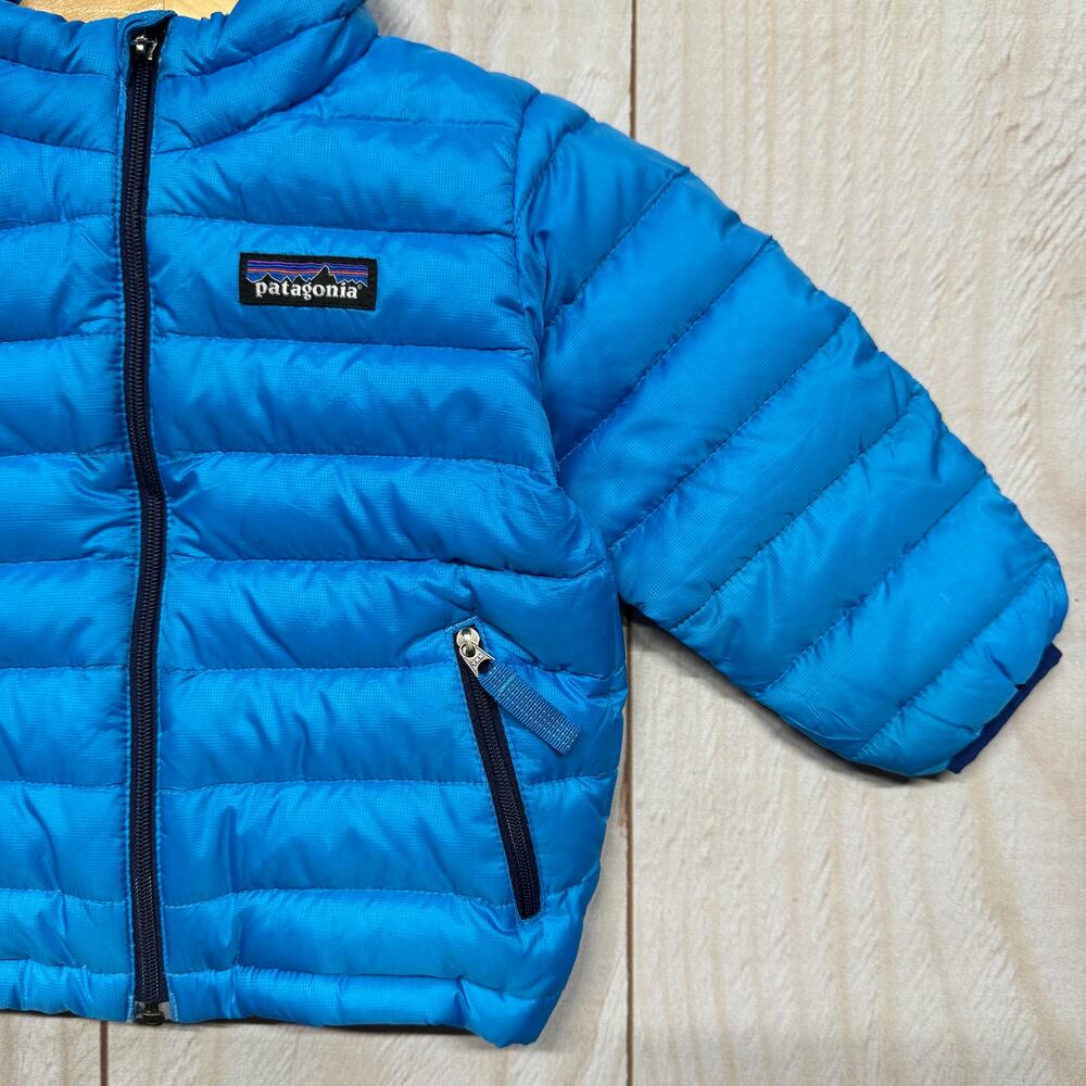 Patagonia Toddler Boys 6-12M Duck Down Sweater Puffer 600 Fill Jacket Blue - Picture 4 of 8
